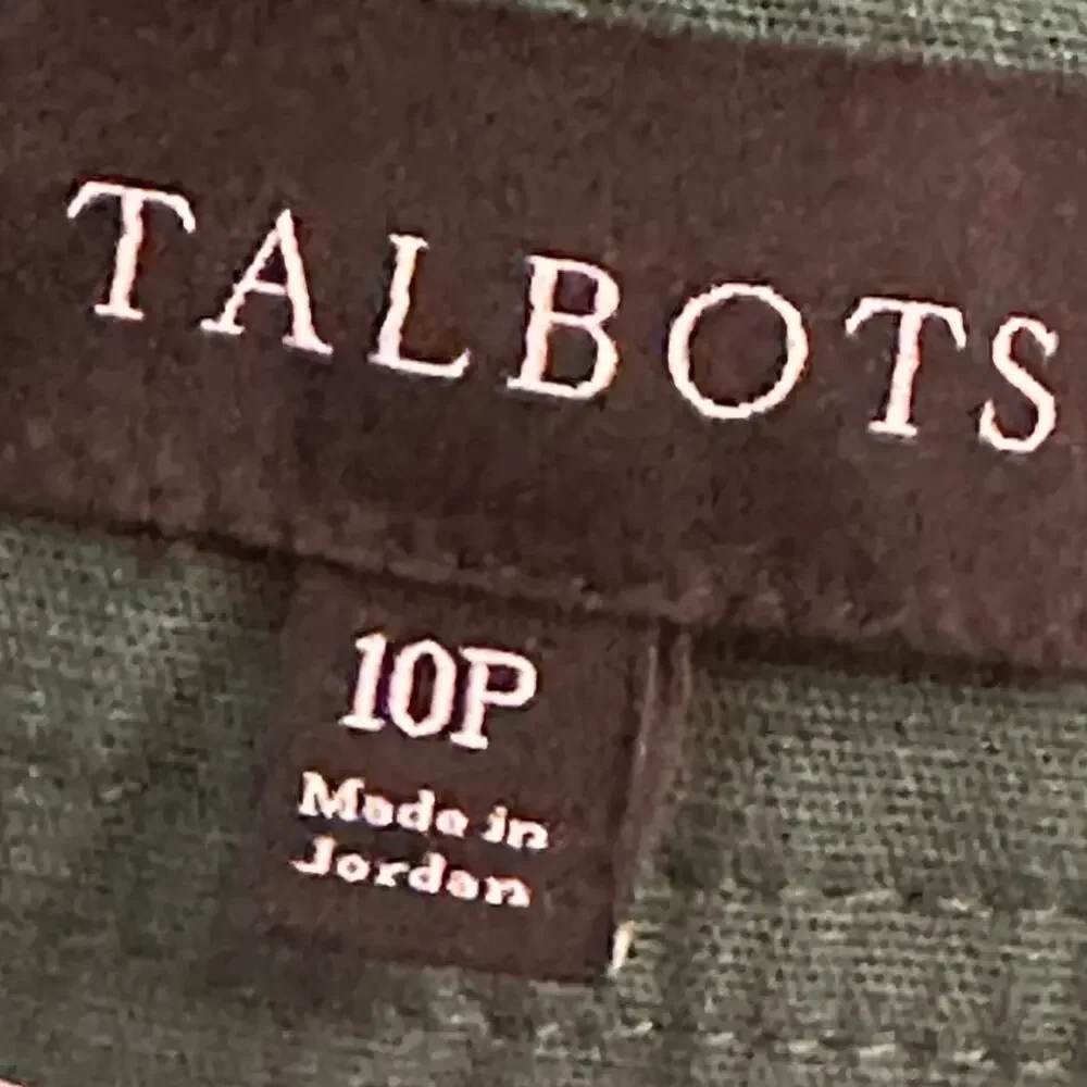 Talbots Green Sailor Button Cropped Wide-Leg Pants Women’s 10P | Preppy | Fall - Picture 5 of 9
